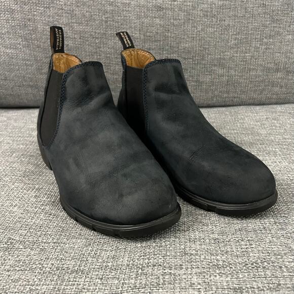 Blundstone Black Suede Finish Leather Chelsea Boots Weatherproof Size 11 GUC - Picture 10 of 16